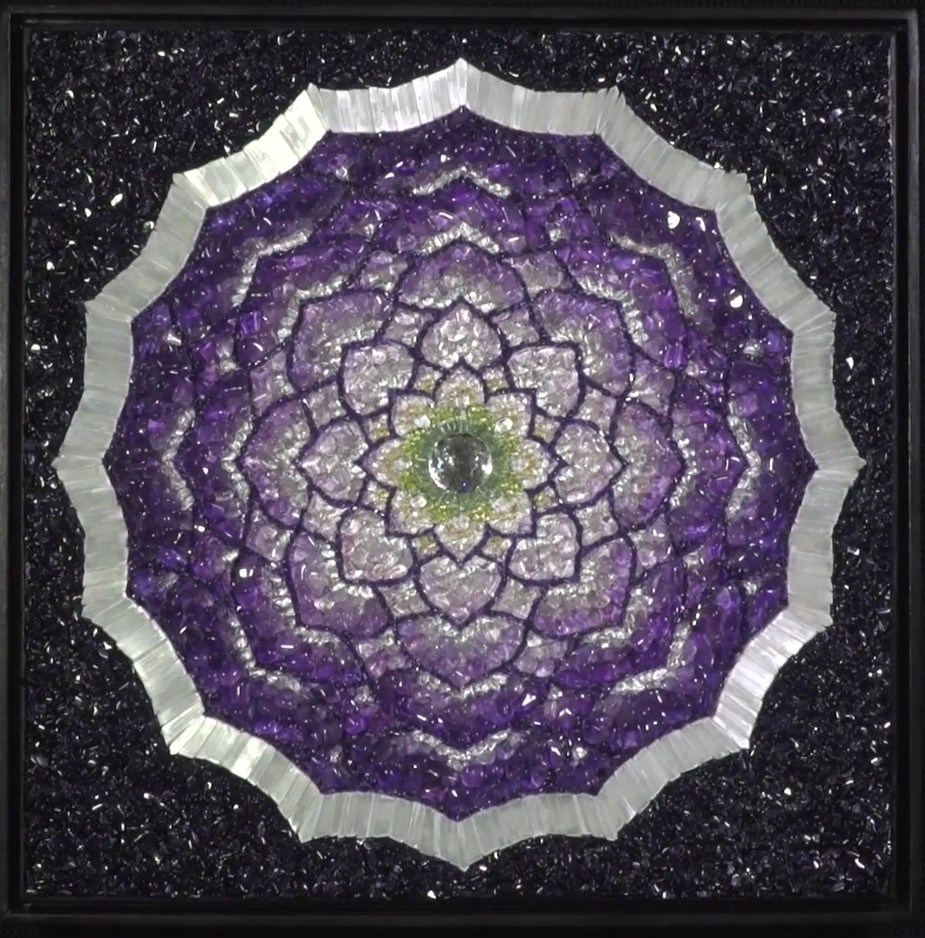 Pulsing Cosmos 3D Gemstone Mosaic